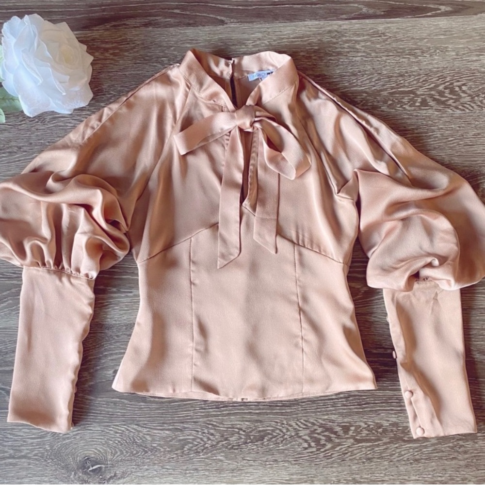 NWT All For The Attention Satin Top